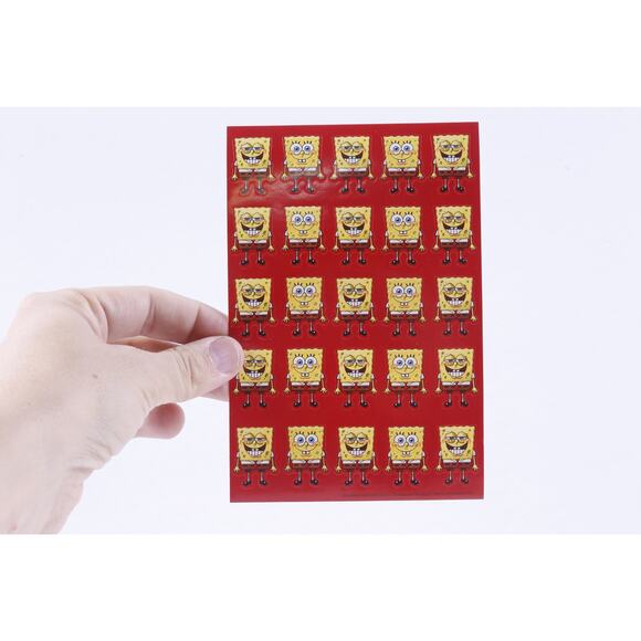 Sponge Bob Square Pants, Funny Faces, Sticker Sheet, Greenbrier Int, Comics Char - Picture 1 of 1